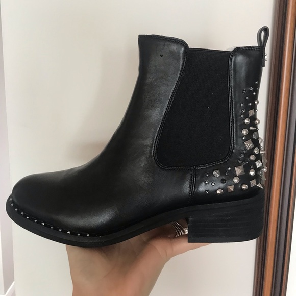 Sam Edelman Shoes - Sam Edelman Dover Black Leather Boots Size 7.5